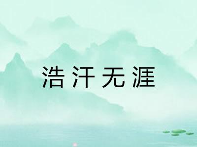 浩汗无涯