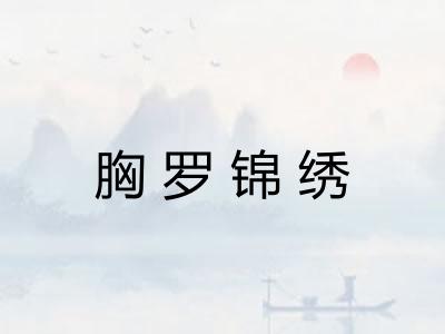胸罗锦绣