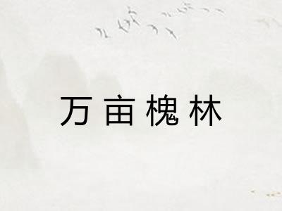 万亩槐林