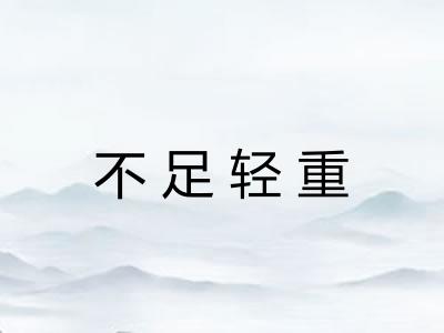 不足轻重