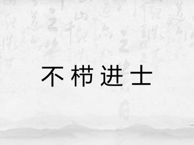 不栉进士