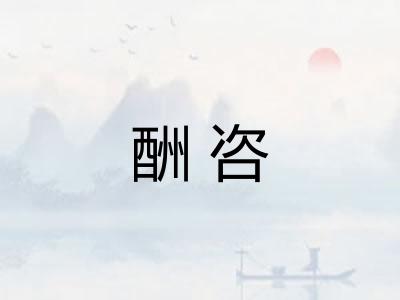 酬咨