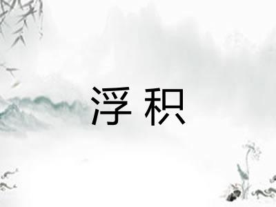 浮积 浮积