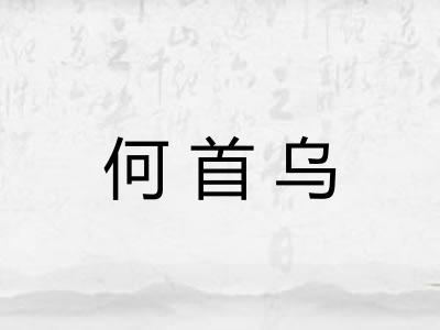 何首乌