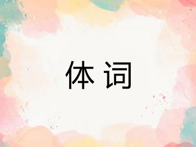 体词