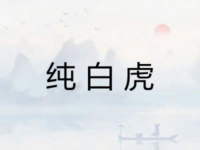 纯白虎