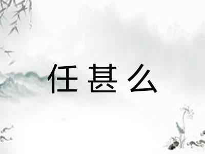 任甚么