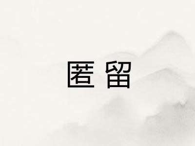 匿留