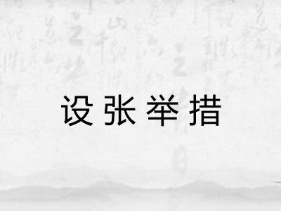 设张举措