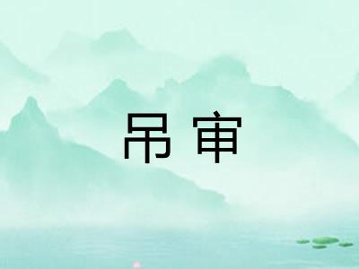 吊审 吊审