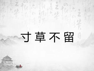 寸草不留