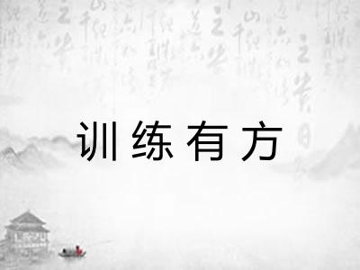 训练有方