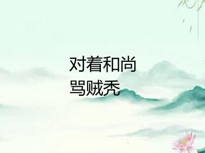 对着和尚骂贼秃 对着和尚骂贼秃