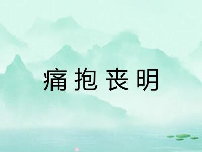 痛抱丧明