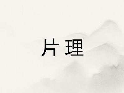 片理
