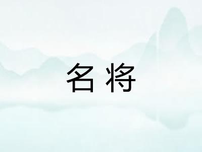 名将