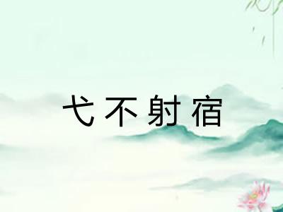 弋不射宿