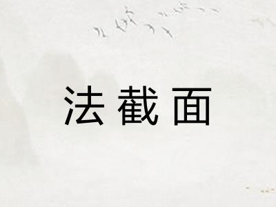 法截面