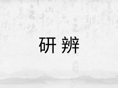 研辨