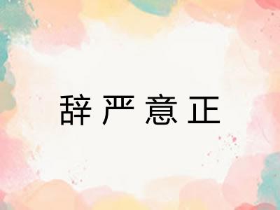 辞严意正