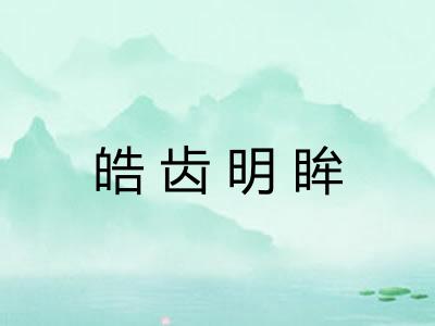 皓齿明眸
