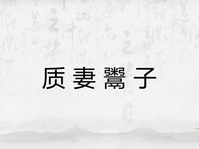 质妻鬻子