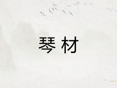 琴材