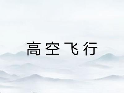 高空飞行