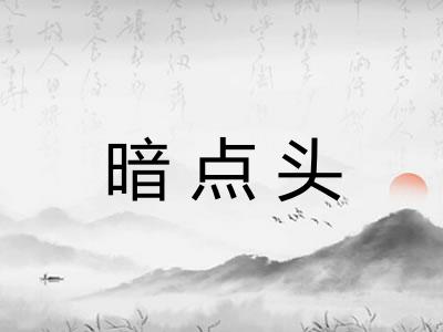 暗点头