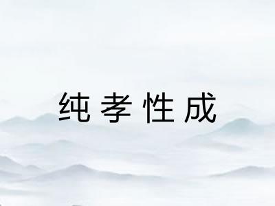 纯孝性成 纯孝性成