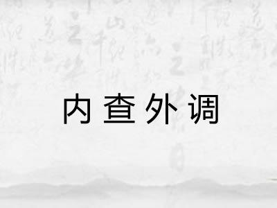 内查外调