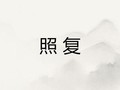 照复 照复