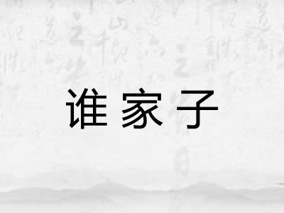 谁家子