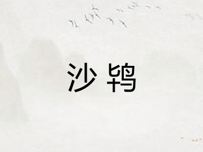 沙鸨