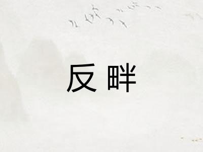 反畔