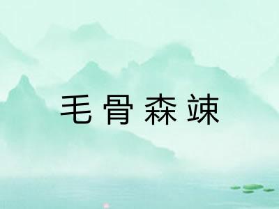 毛骨森竦