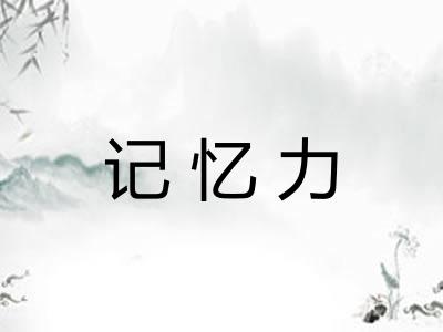 记忆力