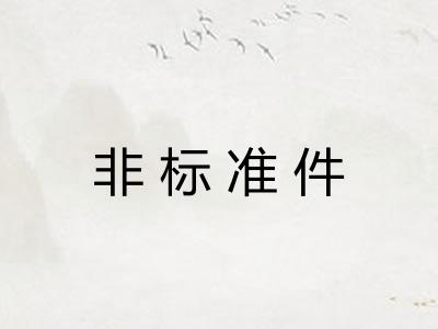 非标准件