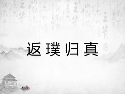 返璞归真