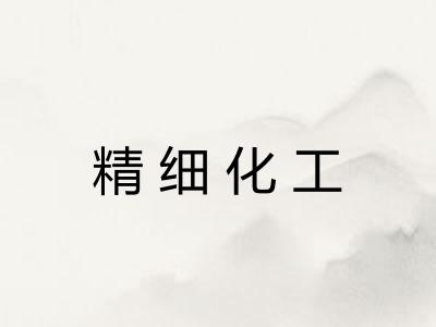 精细化工 精细化工