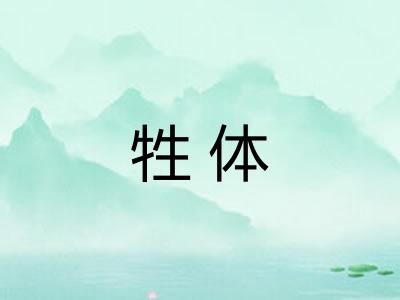 牲体