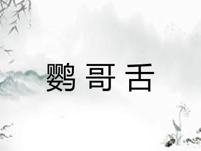 鹦哥舌