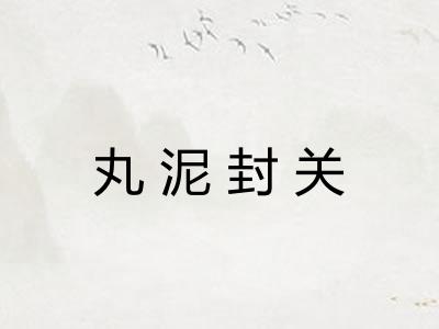 丸泥封关