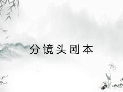 分镜头剧本