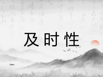 及时性