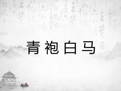 青袍白马