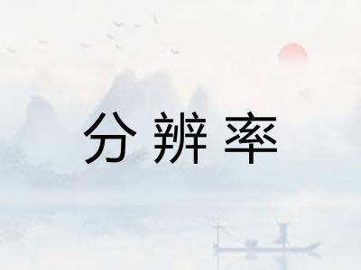 分辨率 分辨率