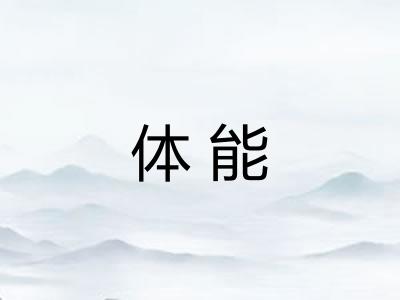 体能
