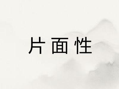 片面性
