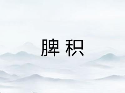 脾积